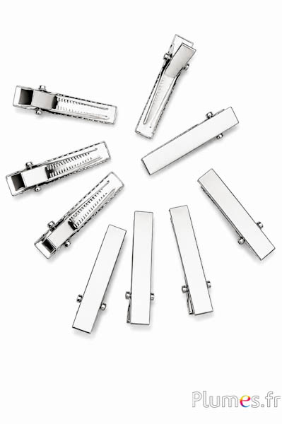 Krokodil haarspeldjes - 7 x 34 mm - zilver